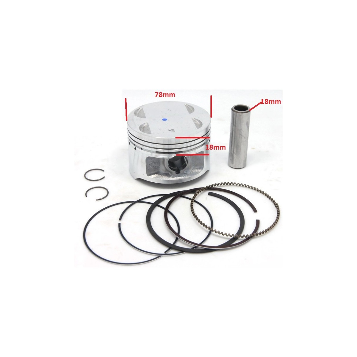 Piston set 68mm Atv 300cc